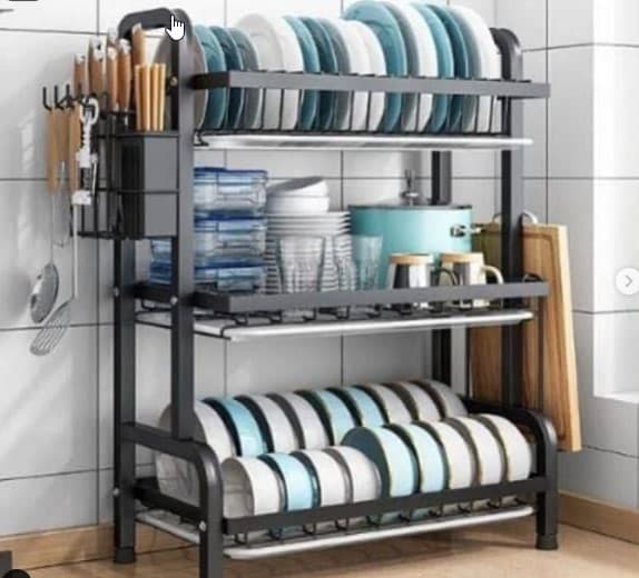3 layer plates rack